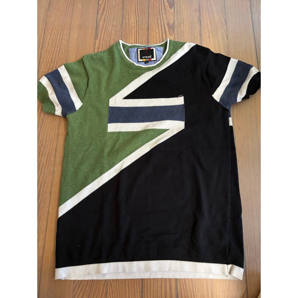 Stride Premium Color Block Sweater Ladies L Short Sleeve